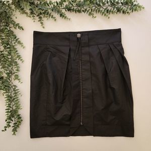 Cop Copine Zip Up Black Skirt